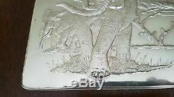 Sterling Silver Wall Sculpture The Lords of the Serengeti by Franklin Mint AG