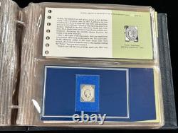 Sterling Silver World's Greatest Stamp Proofs Set of 26 in Album