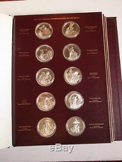 Sterling Silver coin FRANKLIN MINT GENIUS OF MICHELANGELO coins medal Album set