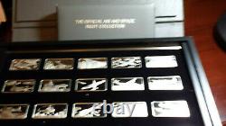Sterling silver franklin mint Official Air & Space Ingot Collection