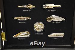 Sterlng SILVER Harley Davidson Franklin Mint Insignia Collection Set Knucklehead