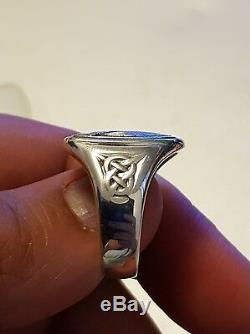 Super Rare Georg Jensen Men's Sterling Silver Eagle Ring From Franklin Mint