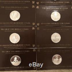 THE GREAT EXPLORERS OF CANADA Silver Coin 26 pieces Franklin Mint