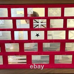 THE GREAT FLAGS OF AMERICA FRANKLIN MINT 42 INGOT SILVER FULL SET 104+oz #06P