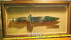 THE JIM BOWIE KNIFE FRANKLIN MINT with SHOW CASE CERTIFICATE OF AUTHENTICITY COA