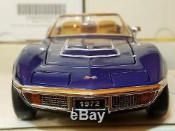 Targa Blue' 1972 LT-1 Corvette Stingray convertible/hardtop Franklin Mint 124