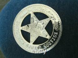 Texas State Ranger Badge STERLING SILVER Cut-Out Star FRANKLIN MINT Peso