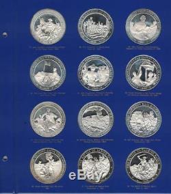 Texas Under Six Flags Medal Set By The Franklin Mint Over 60 Oz Asw