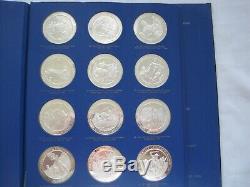 Texas Under Six Flags Medal Set Franklin Mint 60 Oz Silver
