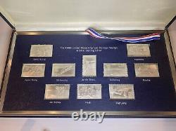 The 1980 United States Olympic Postage Stamps In Solid Sterling Silver