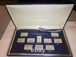 The 1980 United States Olympic Postage Stamps In Solid Sterling Silver