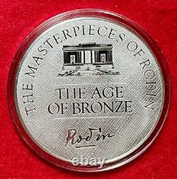 The Age of Bronze Rodin 9.6 Toz..999 Silver Proof Franklin Mint -Rare