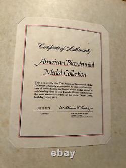 The American Bicentennial Silver Medal Collection Franklin Mint