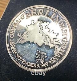 The Berlin Wall Commemorative Medallion 3oz. 999 Silver with Box & COA, #9547
