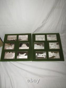 The Currier And Ives. 999 Silver Ingot Collection Franklin Mint Set Of 12 Ingots
