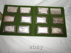 The Currier And Ives. 999 Silver Ingot Collection Franklin Mint Set Of 12 Ingots