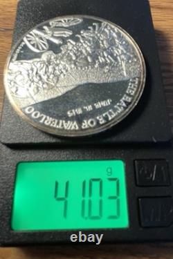 The Duke of Wellington Battle of Waterloo. 999 Silver round 41 g