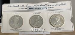 The Frank. Mint Treas Of Presidential Commem Medals Sterling Silver 3000 Grains