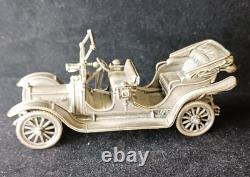 The Franklin Mint- 178g Sterling Silver-1911 Delaunay-Belleville Silver Car Mini