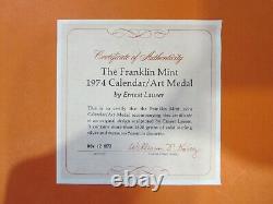 The Franklin Mint 1974 Calendar/ Art Medal 10 oz. Sterling Silver