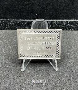The Franklin Mint 1975 Greatest Corvette. 925 Sterling Silver Bar
