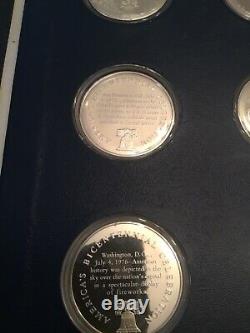 The Franklin Mint 1976 American Bicentennial Medal Collection Silver Proof Set