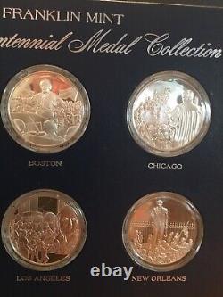 The Franklin Mint 1976 American Bicentennial Medal Collection Silver Proof Set