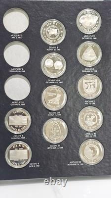 The Franklin Mint. 925 Official American Space Flight Silver Anniversar Medals
