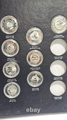 The Franklin Mint. 925 Official American Space Flight Silver Anniversar Medals
