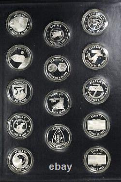 The Franklin Mint. 925 Official American Space Flight Silver Anniversary Medals