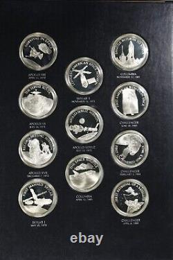 The Franklin Mint. 925 Official American Space Flight Silver Anniversary Medals