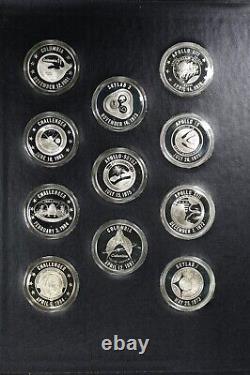 The Franklin Mint. 925 Official American Space Flight Silver Anniversary Medals