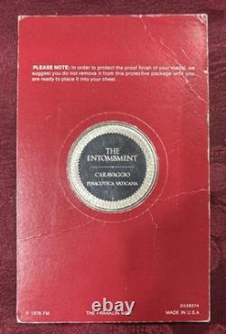 The Franklin Mint Art Treasures THE ENTOMBMENT Sterling Silver 1st Edition Medal
