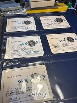 The Franklin Mint Collectors Society Album 21 Sterling Silver Coins