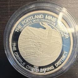 The Franklin Mint Colorado Mining Series 1 oz. 999 Fine Silver Round 1902