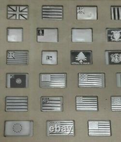 The Franklin Mint Flags of the Revolution Series Sterling Silver Proof Set /Case