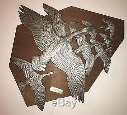 The Franklin Mint PURE SILVER Sculpture by Gilroy Roberts Wild Geese