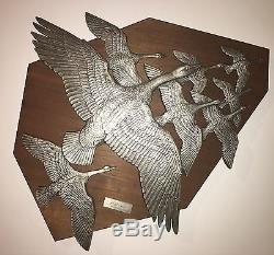 The Franklin Mint PURE SILVER Sculpture by Gilroy Roberts Wild Geese