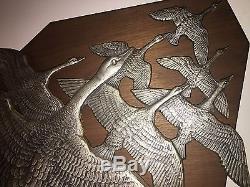 The Franklin Mint PURE SILVER Sculpture by Gilroy Roberts Wild Geese