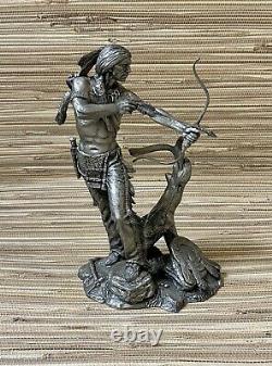 The Franklin Mint Pewter Statue by Jim Ponter Sioux Hunter 2247/4500