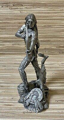 The Franklin Mint Pewter Statue by Jim Ponter Sioux Hunter 2247/4500