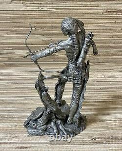 The Franklin Mint Pewter Statue by Jim Ponter Sioux Hunter 2247/4500