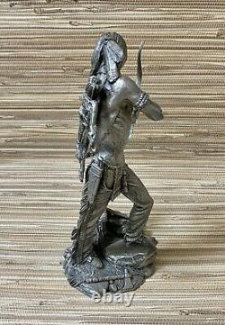 The Franklin Mint Pewter Statue by Jim Ponter Sioux Hunter 2247/4500