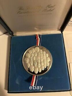 The Franklin Mint Silver Bicentennial Medal In Original Box With Coa
