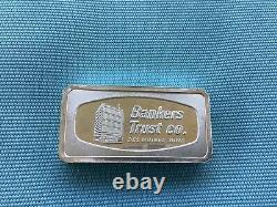 The Franklin Mint Solid Sterling Silver Iowa Bank Bar 2.35 Oz