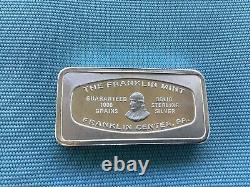 The Franklin Mint Solid Sterling Silver Iowa Bank Bar 2.35 Oz