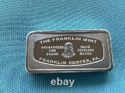 The Franklin Mint Solid Sterling Silver West Virginia Bank Bar 2.33 Oz