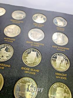 The Franklin Mint States of the Union Sterling Silver Proof Medals Complete Set