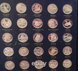 The Franklin Mint States of the Union Sterling Silver Proof Medals Complete Set
