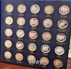 The Franklin Mint States of the Union Sterling Silver Proof Medals Complete Set